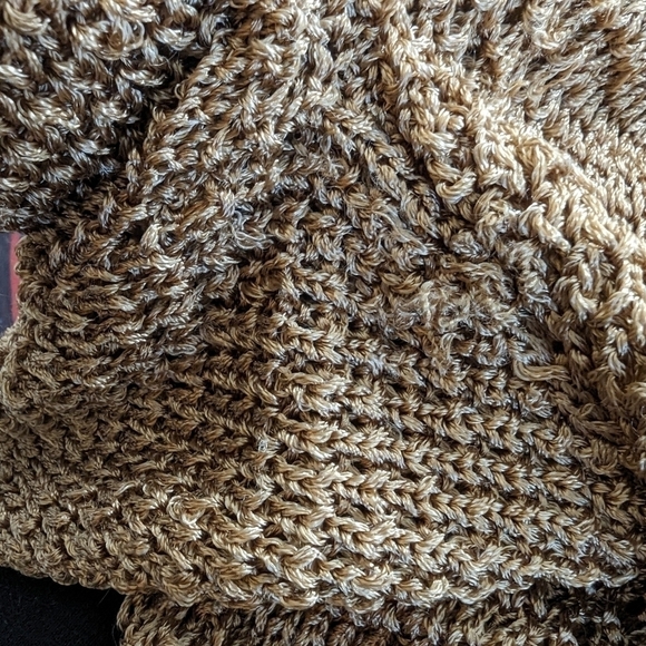 Eileen Fisher gold knit top sz L - Picture 8 of 9